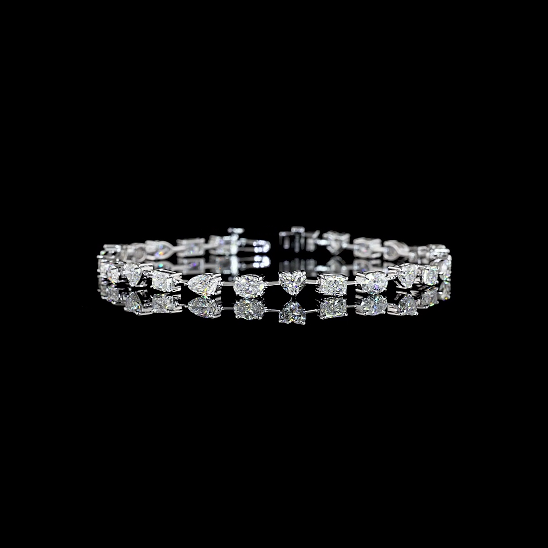 6.42 CTTW MIX Lab Diamond Station Bracelet 7"