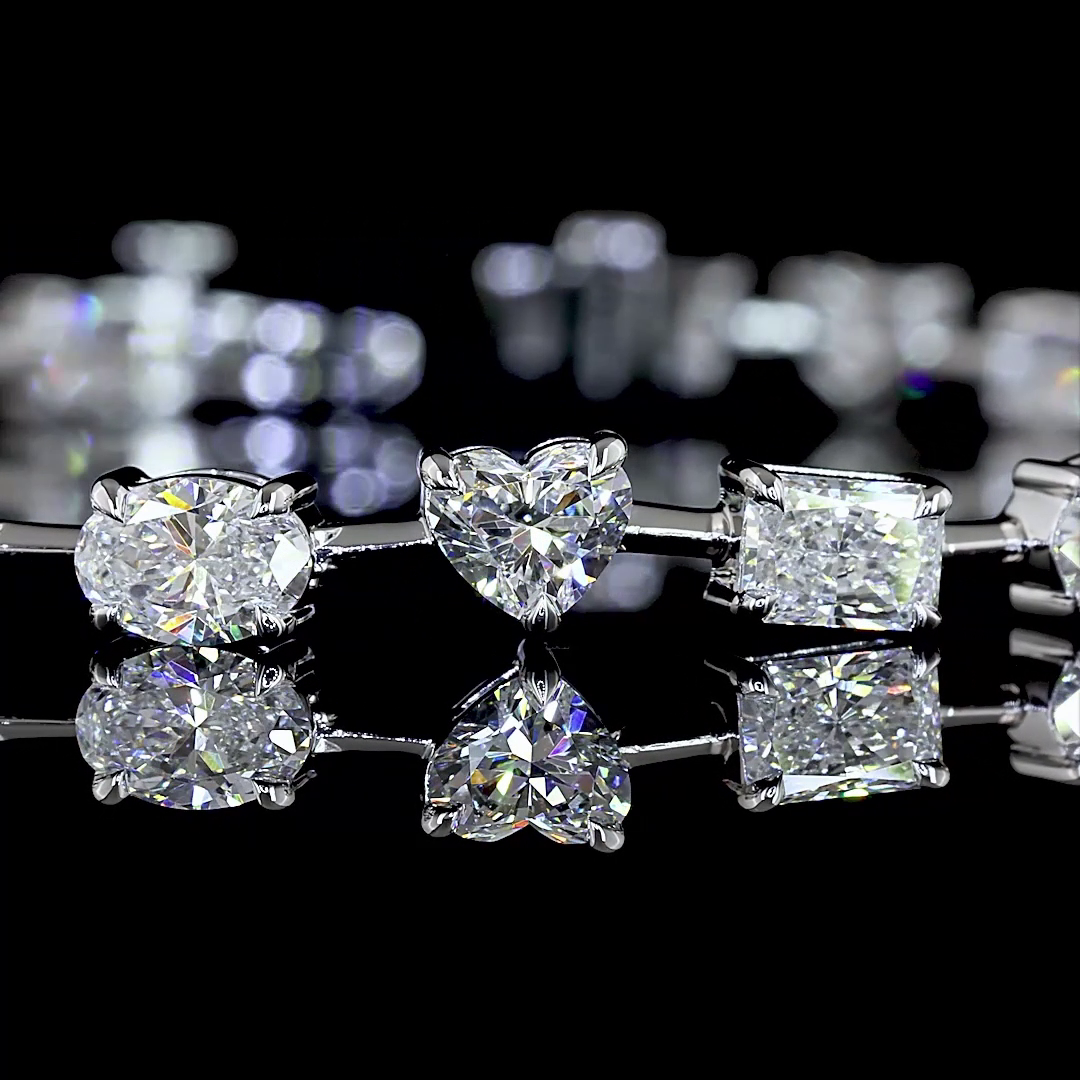 6.42 CTTW MIX Lab Diamond Station Bracelet 7"