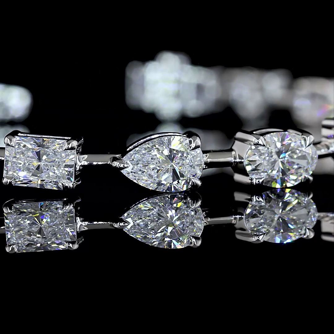 6.15 CTTW MIX Lab Diamond Station Bracelet 6.75"