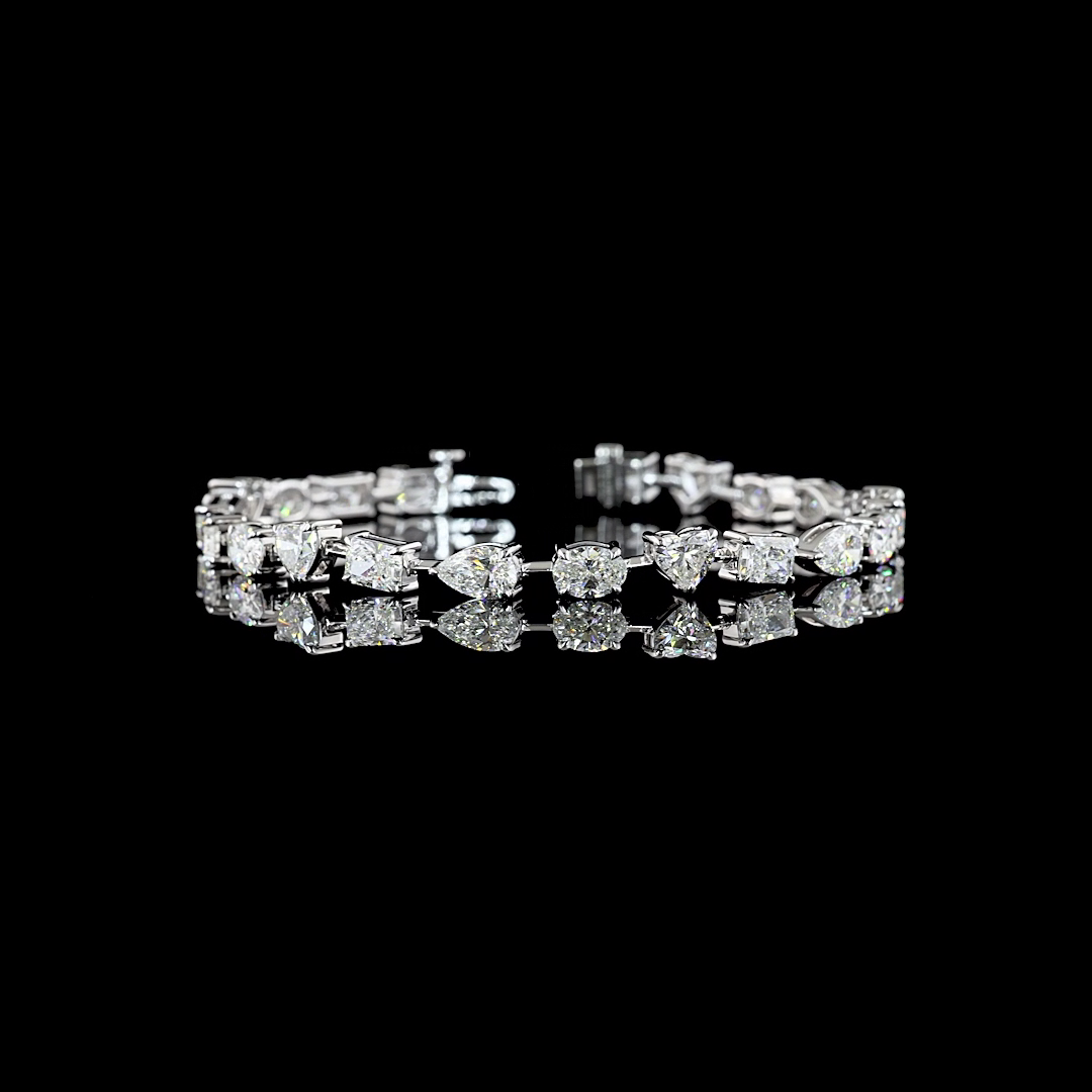 10.94 CTTW MIX Lab Diamond Station Bracelet 7"
