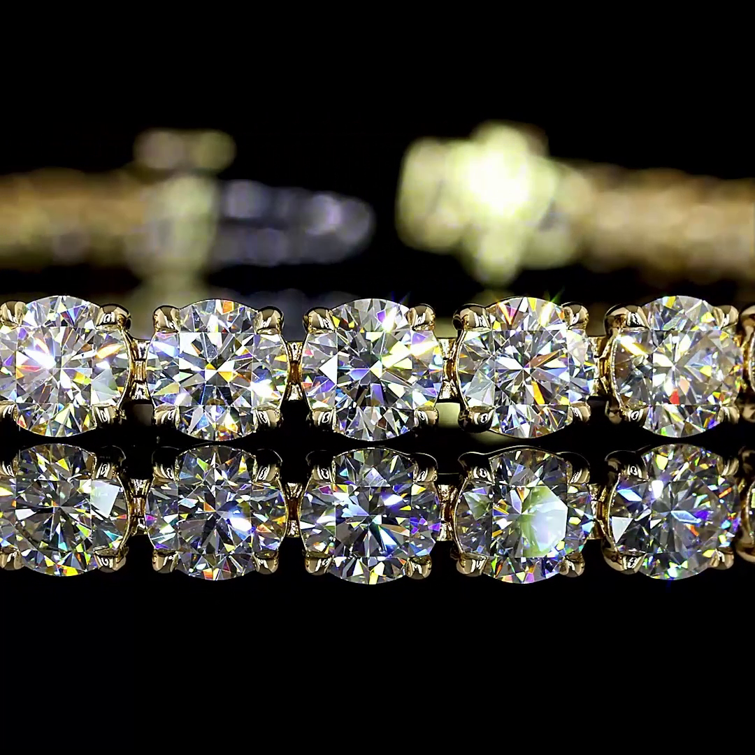 9.94 CTTW Round Lab Diamond Tennis Bracelet 7"