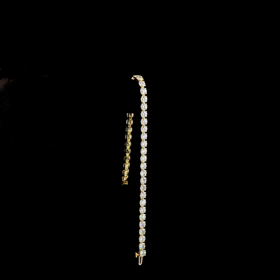 9.94 CTTW Round Lab Grown Diamond Tennis Bracelet 7"