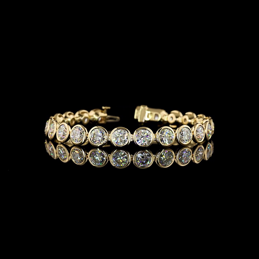20.01 CTTW Round Lab Diamond Tennis Bracelet (E Color and VS Clarity)