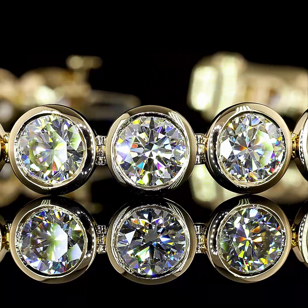 20.01 CTTW Round Lab Diamond Tennis Bracelet (E Color and VS Clarity)