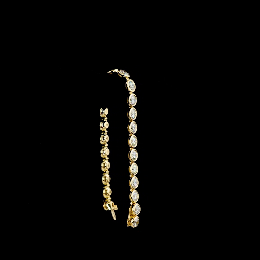 20.01 CTTW Round Lab Diamond Tennis Bracelet (E Color and VS Clarity)