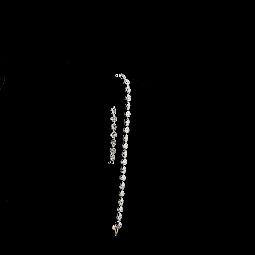 3.93 CTTW MIX Lab Diamond Tennis Bracelet 7"