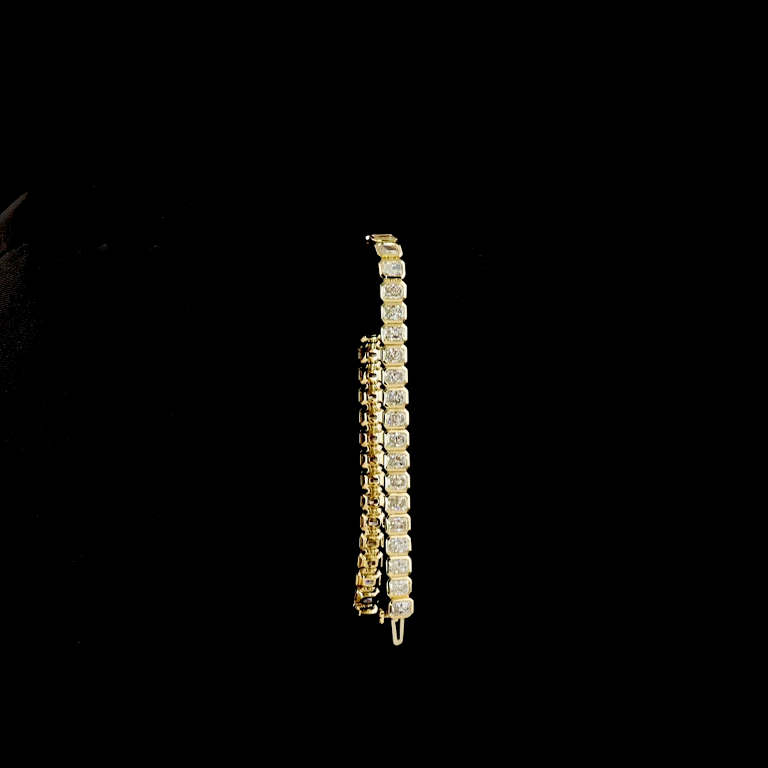 10.20 CTTW Radiant Lab Diamond Tennis Bracelet 7"