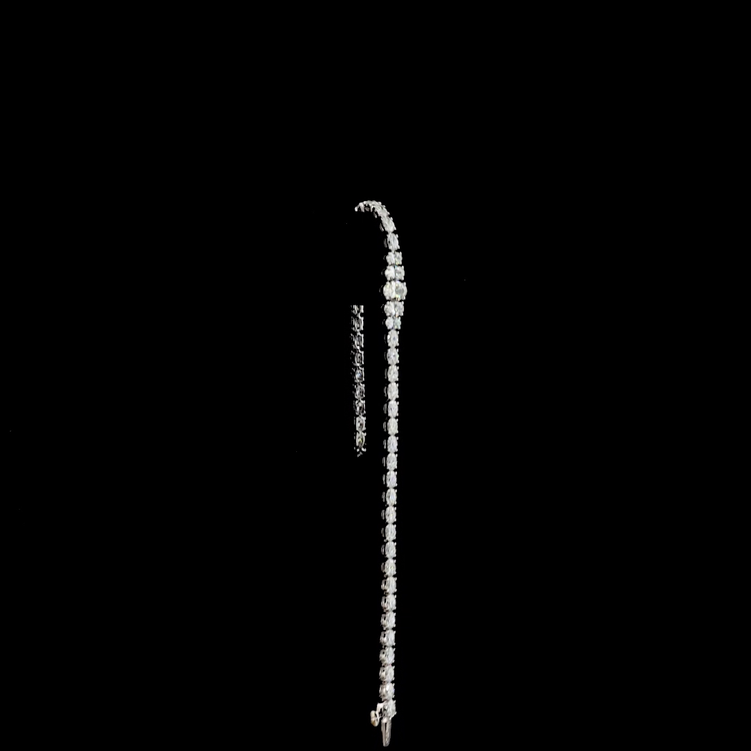 4.49 CTTW Oval Lab Diamond Tennis Bracelet 7"