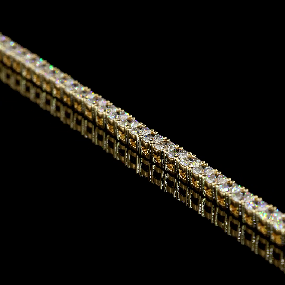 4.00 CTTW Round Lab Diamond Tennis Bracelet 7"