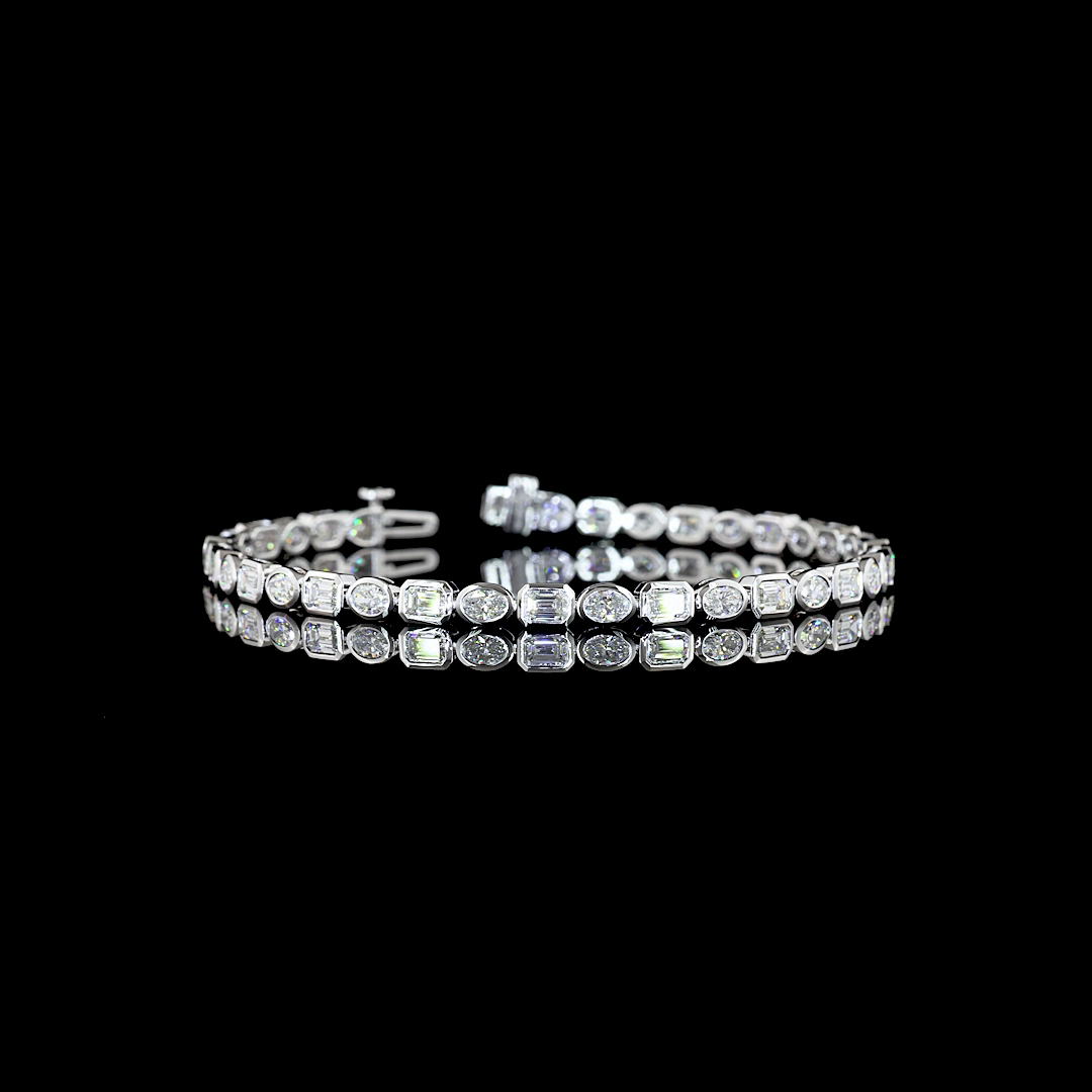 4.93 CTTW MIX Lab Diamond Tennis Bracelet 7"