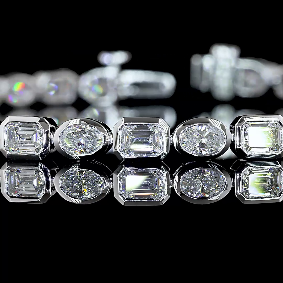 4.93 CTTW MIX Lab Diamond Tennis Bracelet 7"