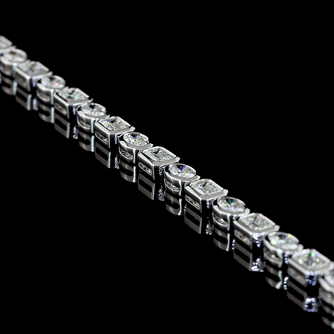 4.93 CTTW MIX Lab Diamond Tennis Bracelet 7"
