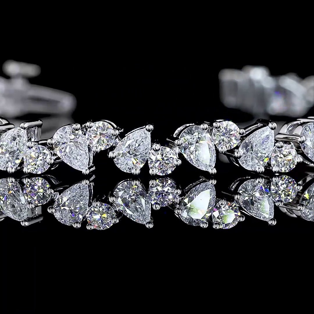 5.26 CTTW MIX Lab Diamond Tennis Bracelet 6.5"