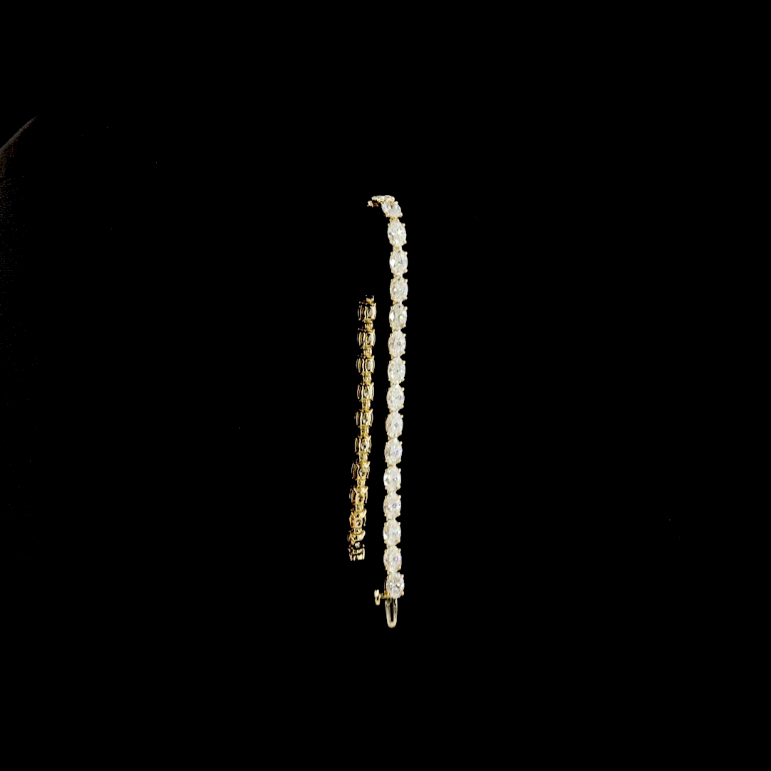 10.55 CTTW Oval Lab Diamond Tennis Bracelet