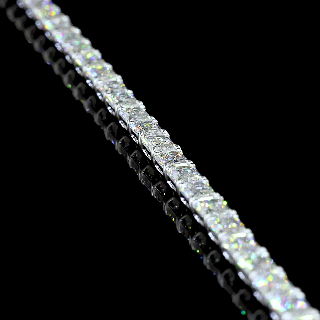 10.13 CTTW Radiant Lab Diamond Tennis Bracelet (E Color and VS Clarity)