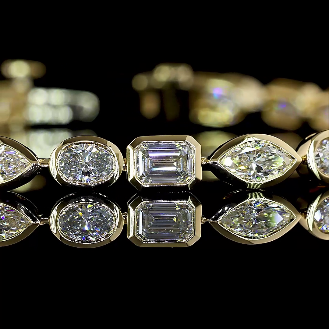 5.23 CTTW MIX Lab Diamond Tennis Bracelet (E Color and VS/VS1 Clarity)