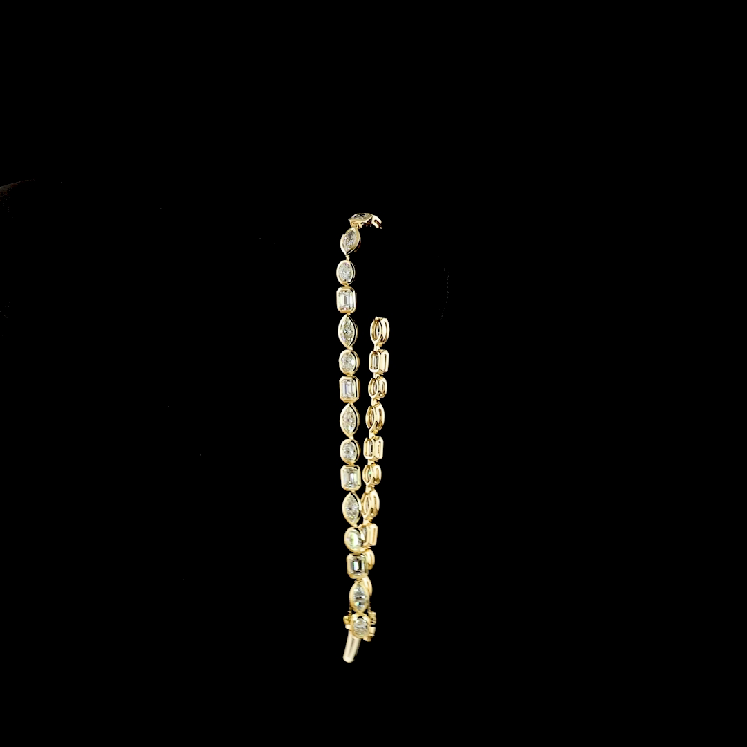 5.23 CTTW MIX Lab Diamond Tennis Bracelet (E Color and VS/VS1 Clarity)