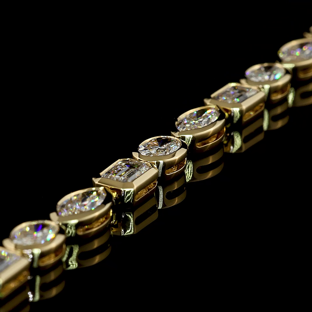 7.54 CTTW Emerald Lab Diamond Tennis Bracelet (E Color and VS Clarity)