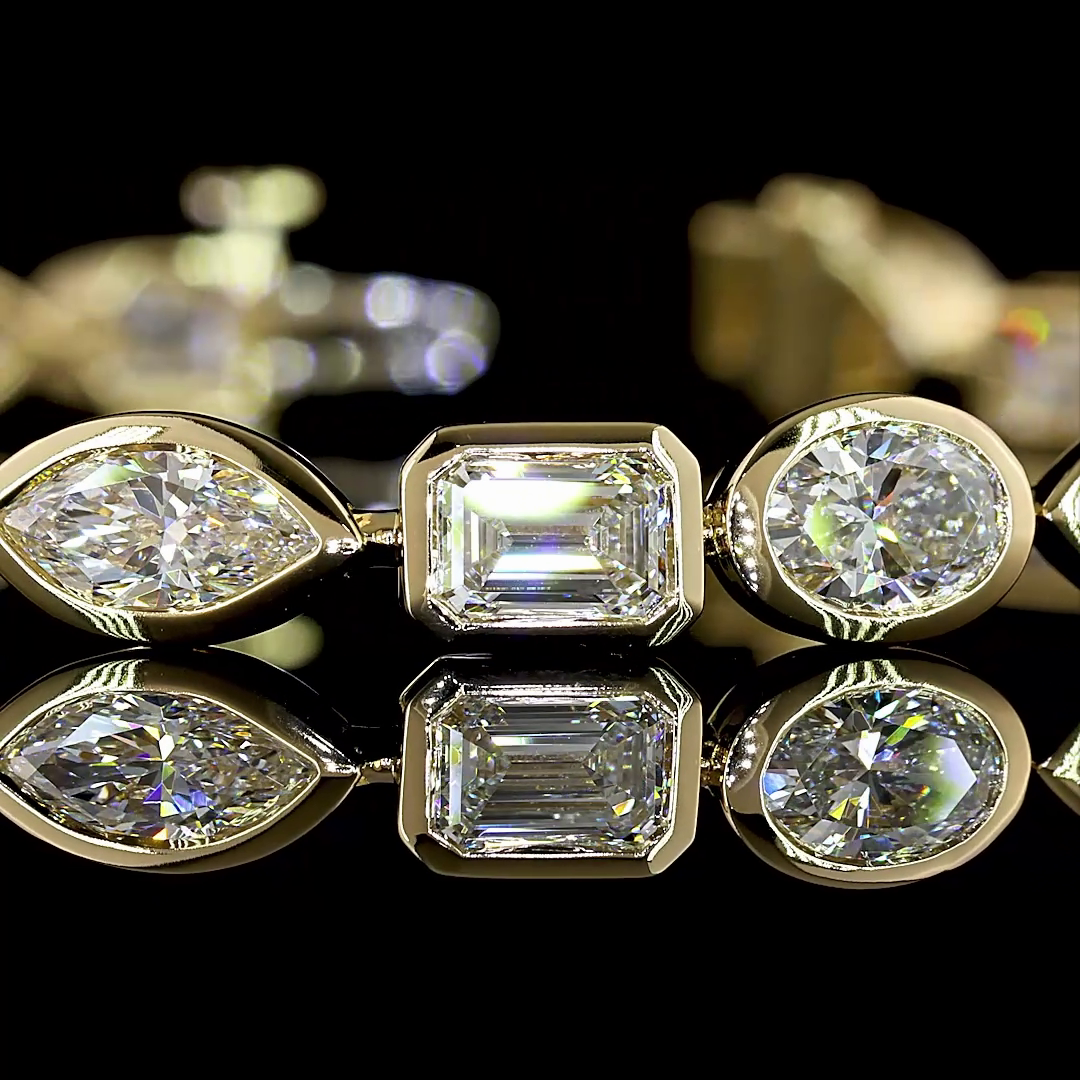 9.84 CTTW MIX Lab Diamond Tennis Bracelet