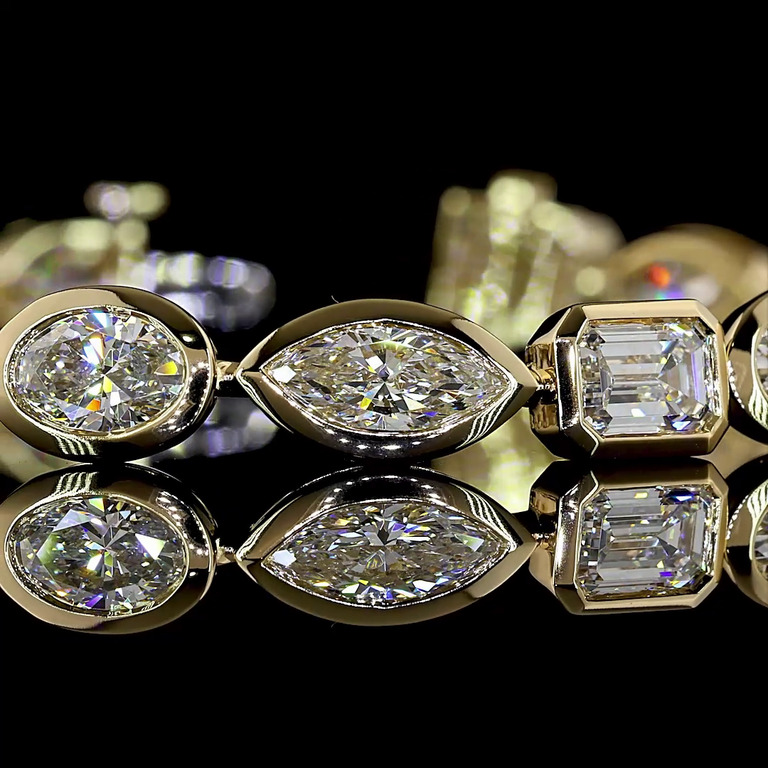11.60 CTTW Emerald Lab Diamond Tennis Bracelet (E Color and VS Clarity)