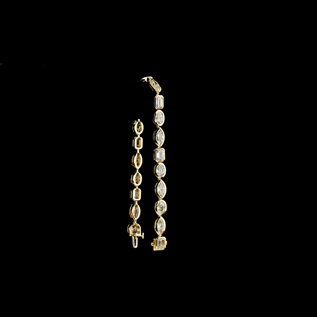 11.60 CTTW Emerald Lab Diamond Tennis Bracelet (E Color and VS Clarity)