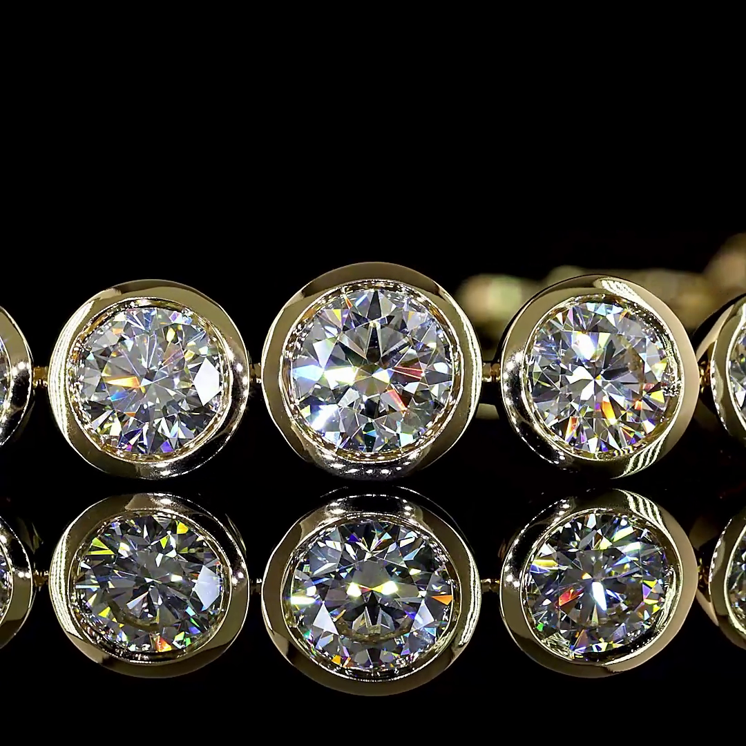 6.18 CTTW Round Lab Diamond Tennis Bracelet (E Color and VS Clarity)