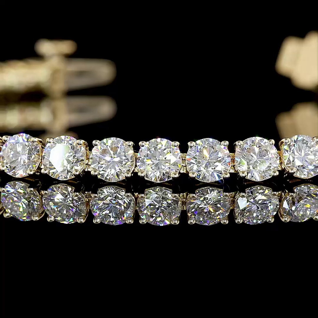 7.74 CTTW Round Lab Grown Diamond Tennis Bracelet 6.5" (E Color and VS Clarity)