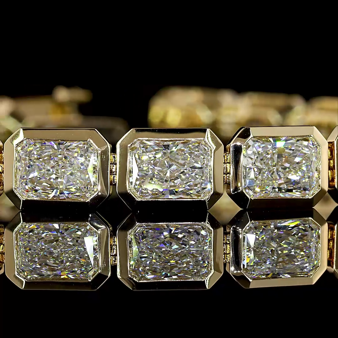 19.98 CTTW Radiant Lab Diamond Tennis Bracelet (F Color and VS1 Clarity)