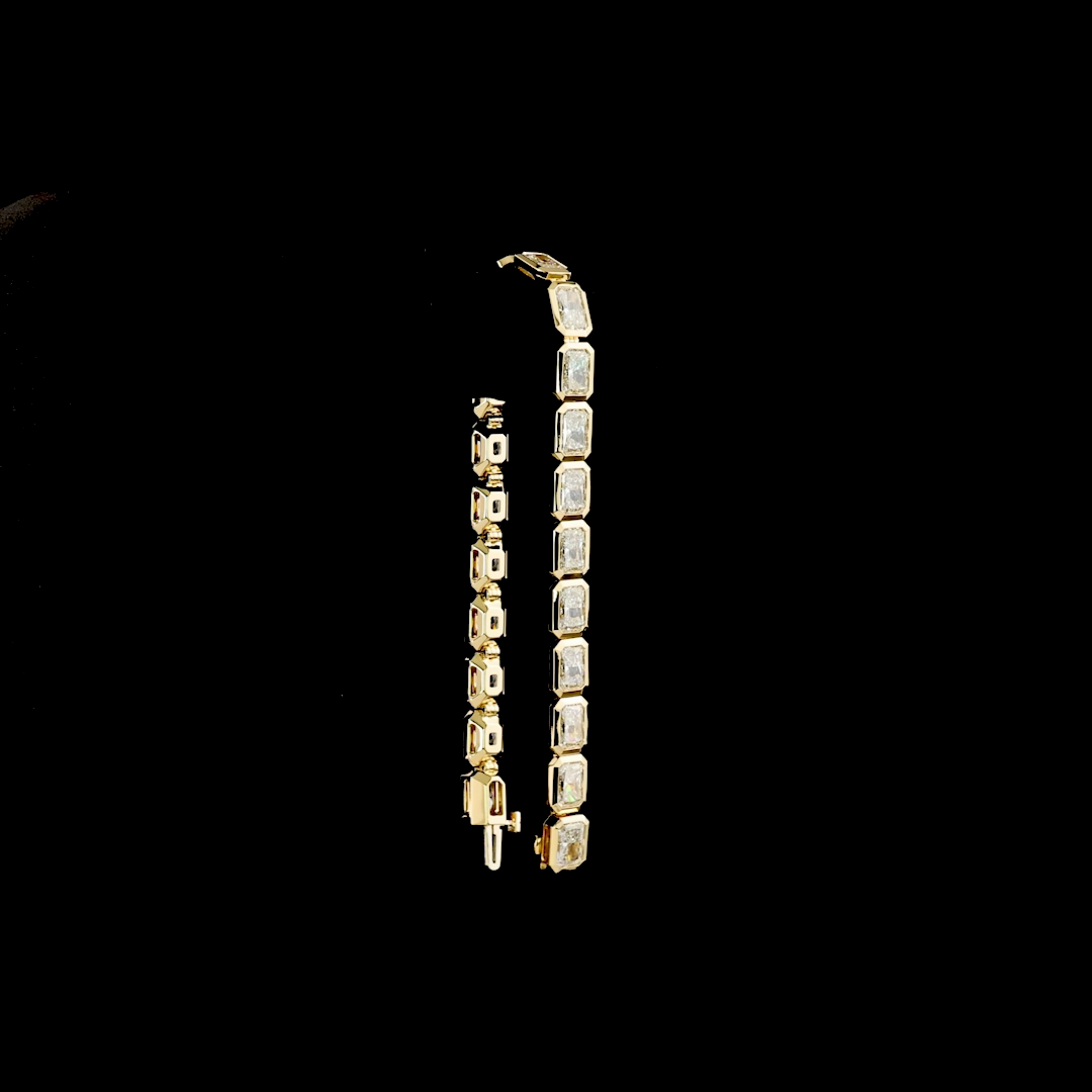 19.98 CTTW Radiant Lab Diamond Tennis Bracelet (F Color and VS1 Clarity)