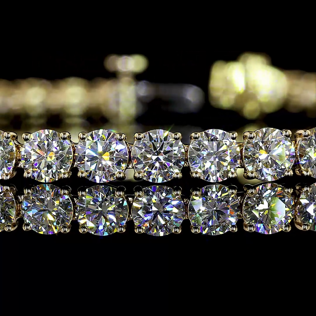 8.23 CTTW Round Lab Diamond Tennis Bracelet (E Color and VS Clarity)