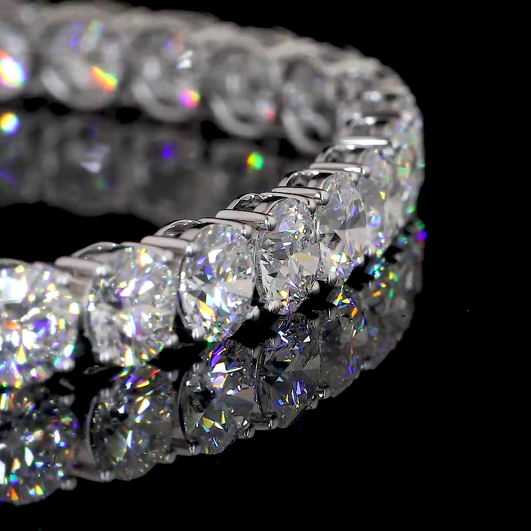15.04 CTTW Round Lab Diamond Tennis Bracelet 7" 14k White Gold F Color and VS2 Clarity jewelry-spot-usa