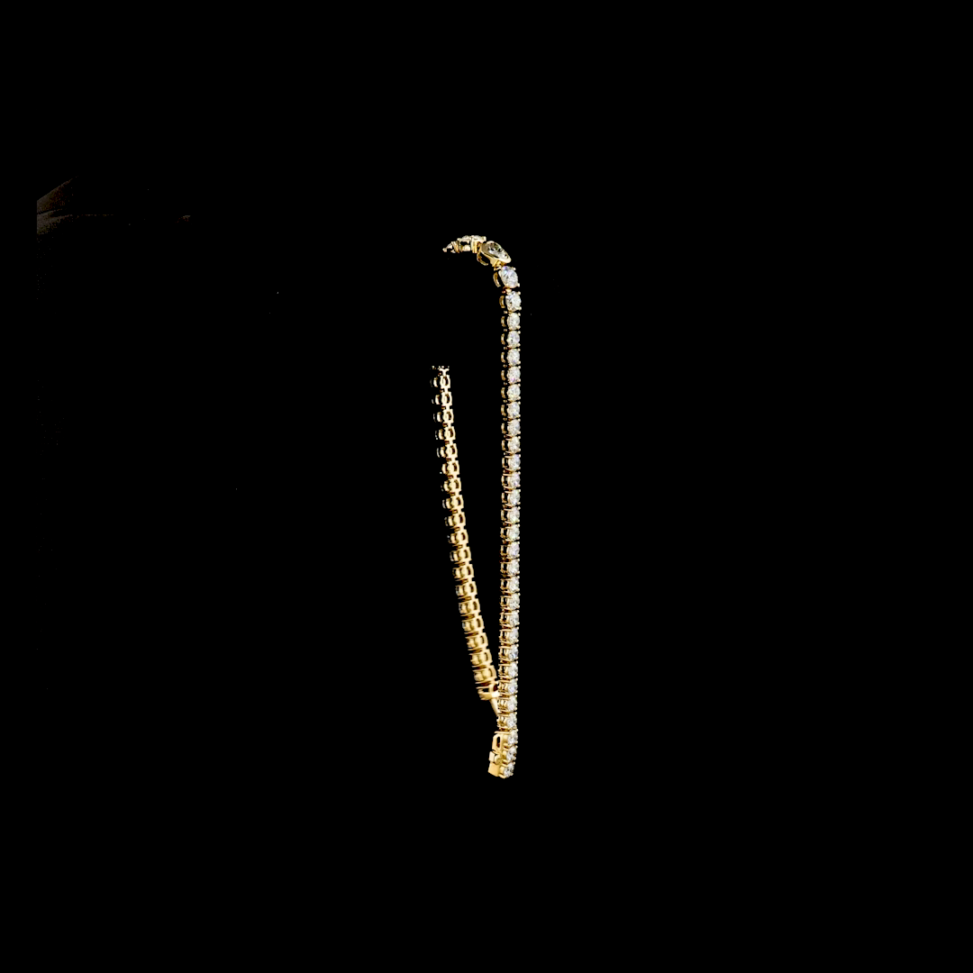 5.77 CTTW Heart Lab Grown Diamond Tennis Bracelet 7" (E Color and VS Clarity)