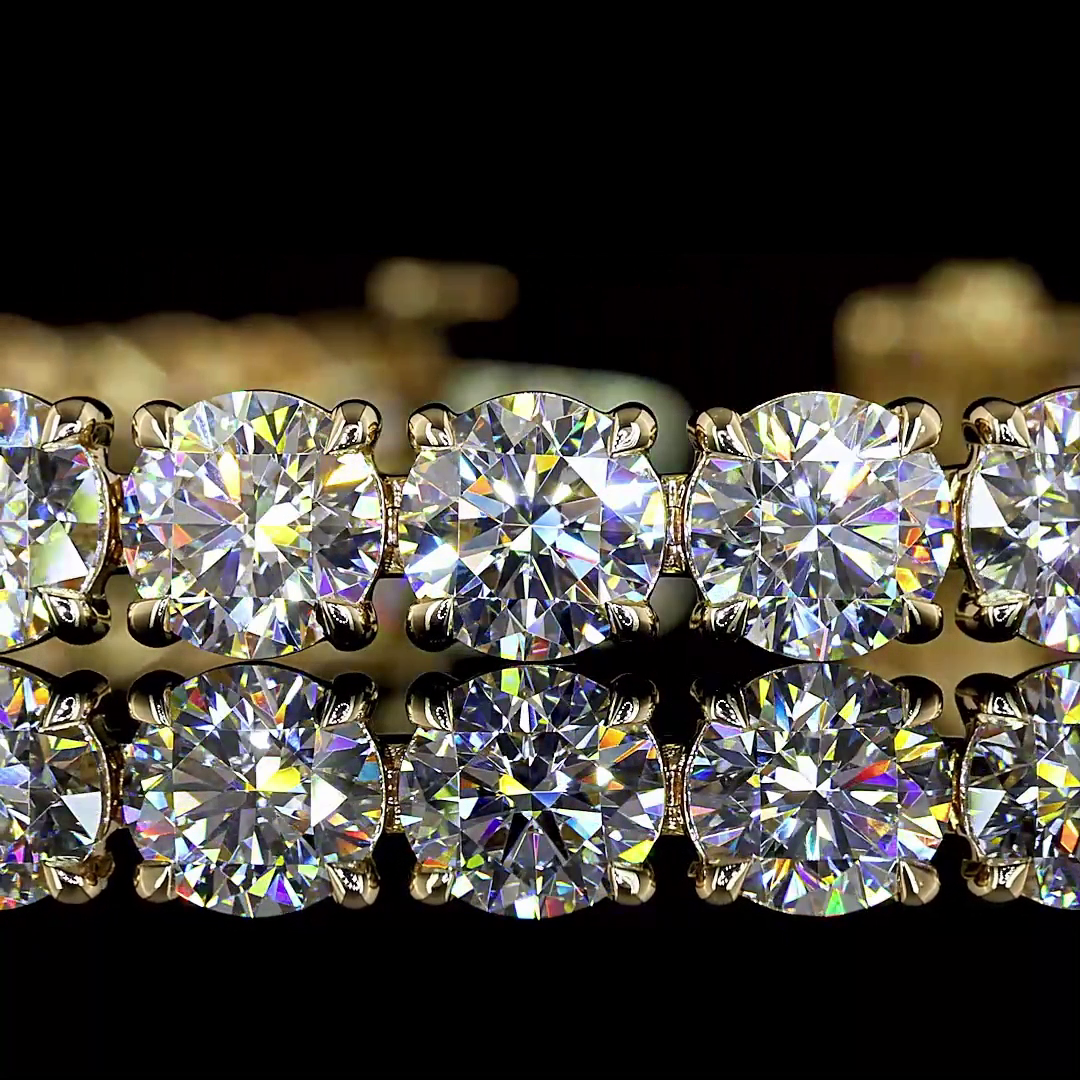 17.65 CTTW Round Lab Grown Diamond Tennis Bracelet 7" (E Color and VS1 Clarity)