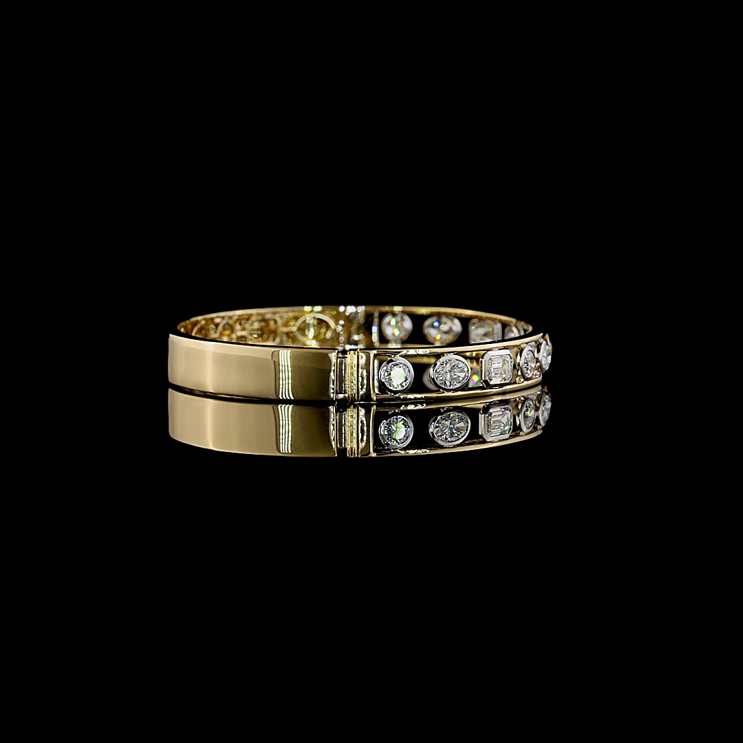 2.68 CTTW MIX Lab Grown Diamond Bangles Bracelet (E Color and VS1 Clarity)