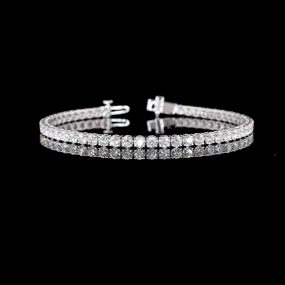 5.94 CTTW Round Lab Diamond Tennis Bracelet 6.85" 14k White Gold F Color and VS2 Clarity jewelry-spot-usa