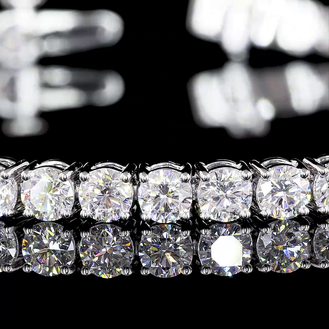 5.94 CTTW Round Lab Diamond Tennis Bracelet 6.85" 14k White Gold F Color and VS2 Clarity jewelry-spot-usa