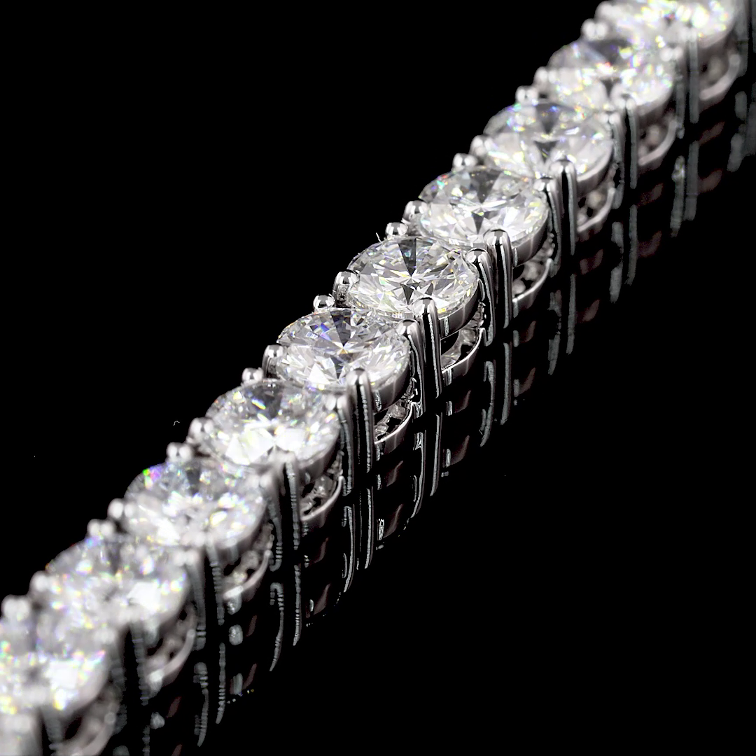 5.94 CTTW Round Lab Diamond Tennis Bracelet 6.85" 14k White Gold F Color and VS2 Clarity jewelry-spot-usa