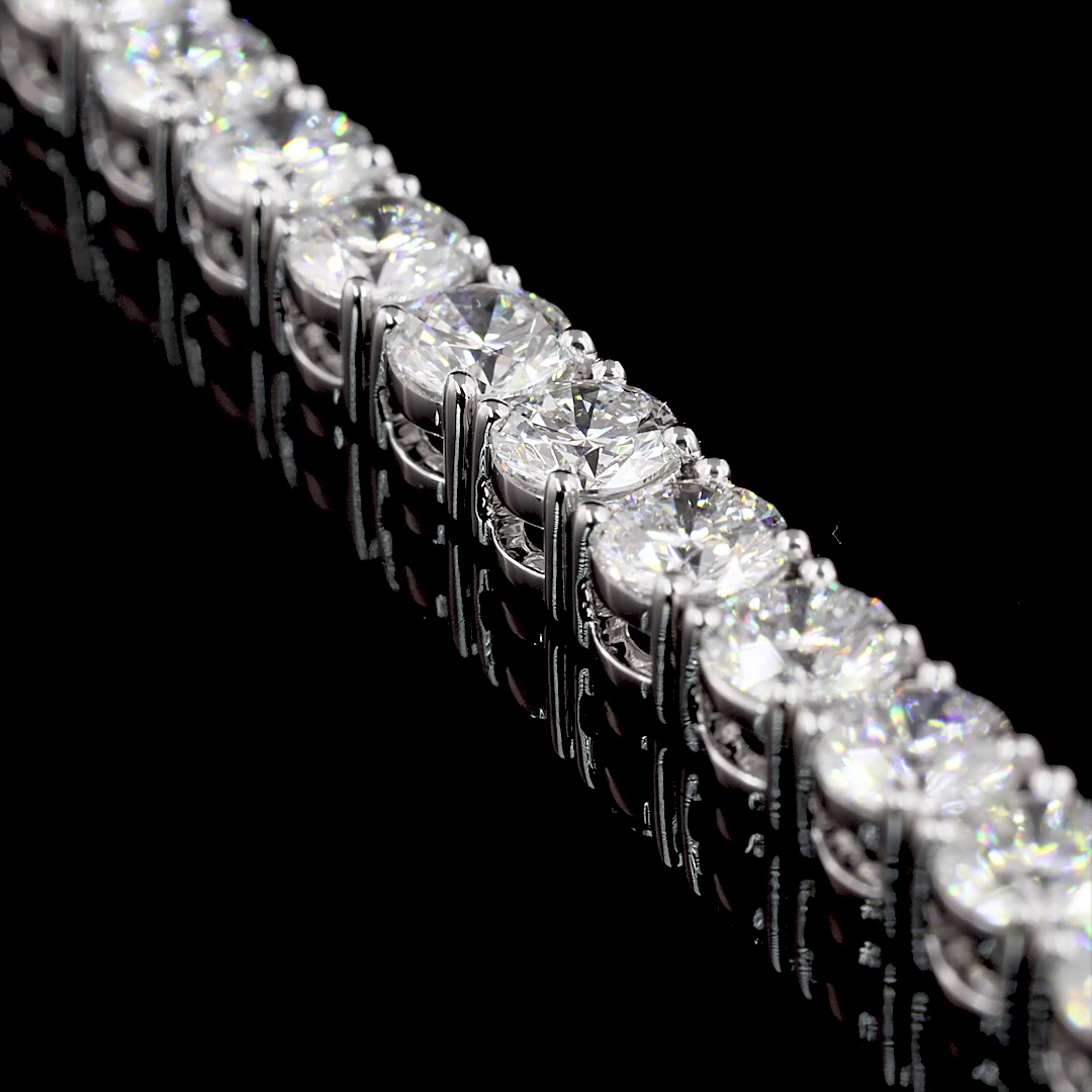 5.94 CTTW Round Lab Diamond Tennis Bracelet 6.85" 14k White Gold F Color and VS2 Clarity jewelry-spot-usa