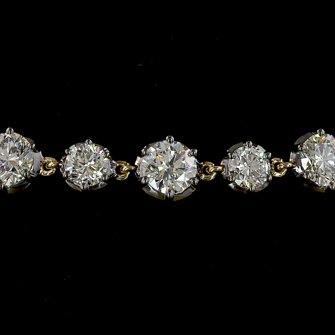 5.11 CTTW Round Lab Grown Diamond Station Bracelet 7" (E Color and VS1 Clarity)