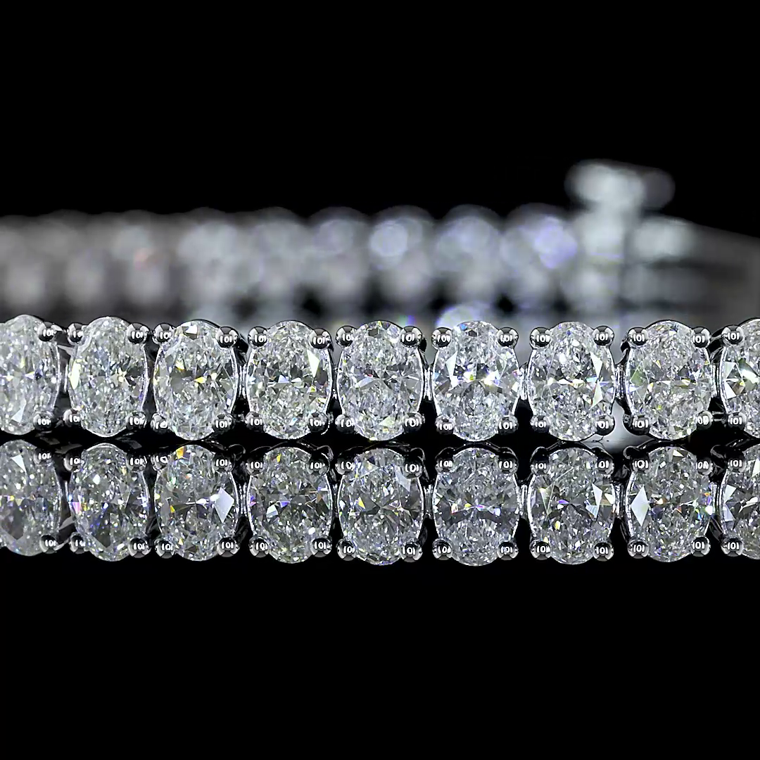 4.92 CTTW Oval Lab Diamond Tennis Bracelet (G-H Color and VS-SI Clarity)