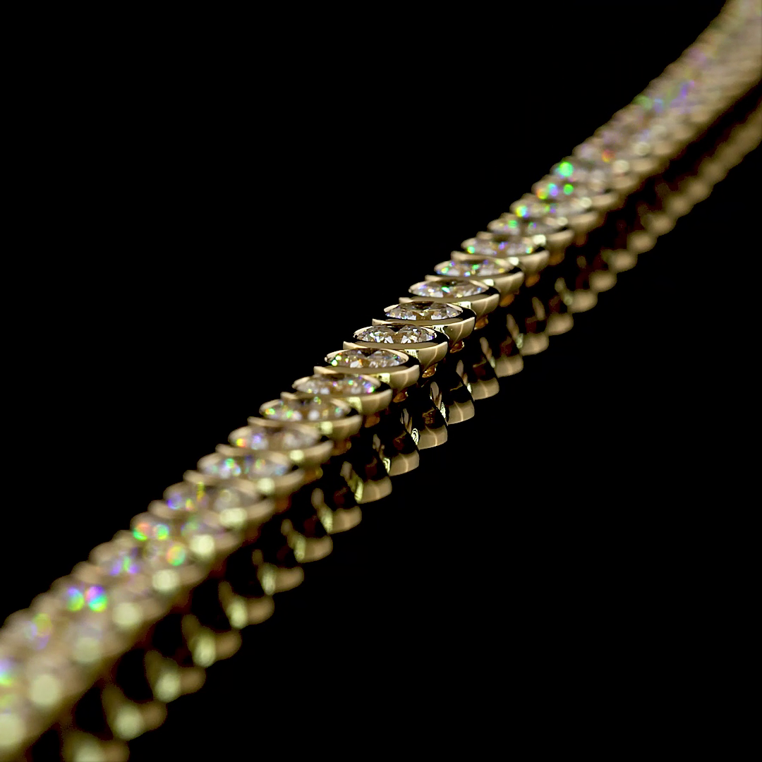 4.89 CTTW Round Lab Grown Diamond Tennis Bracelet 7" (E Color and VS1 Clarity)