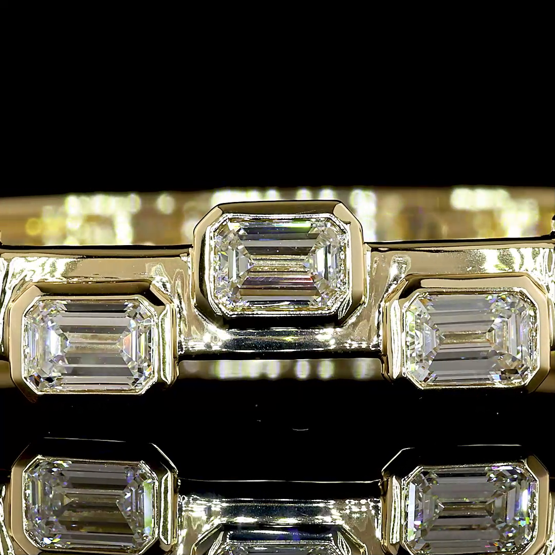 5.86 CTTW Emerald Lab Grown Diamond Bangles Bracelet (F Color and VS1 Clarity)