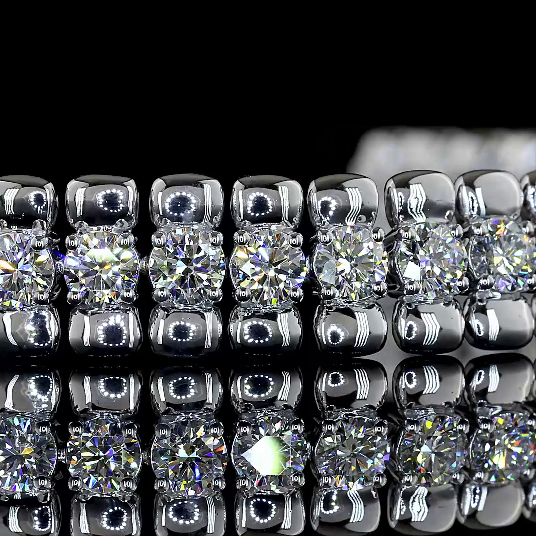 5.03 CTTW Round Lab Diamond Special Bracelet (E Color and VS1 Clarity)