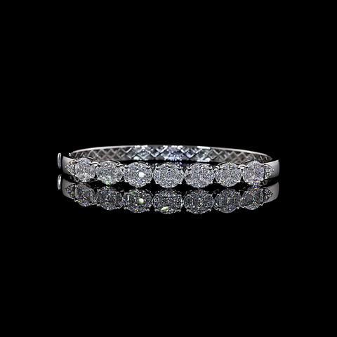 3.67 CTTW MIX Lab Grown Diamond Bangles Bracelet (E Color and VS1 Clarity)