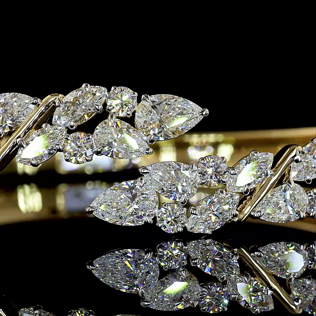 8.09 CTTW MIX Lab Grown Diamond Bangles Bracelet (E Color and VS1 Clarity)