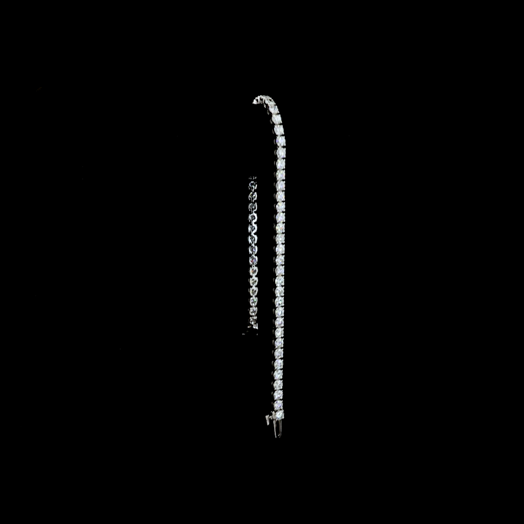 3.85 CTTW Round Lab Grown Diamond Tennis Bracelet 6.5" (E Color and VS1 Clarity)