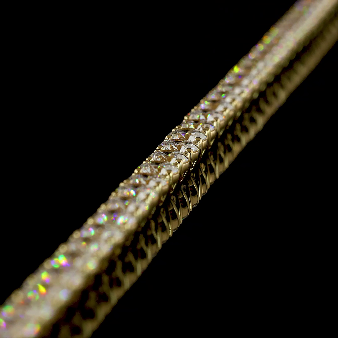 6.81 CTTW Round Lab Grown Diamond Tennis Bracelet 7" (E Color and VS1 Clarity)