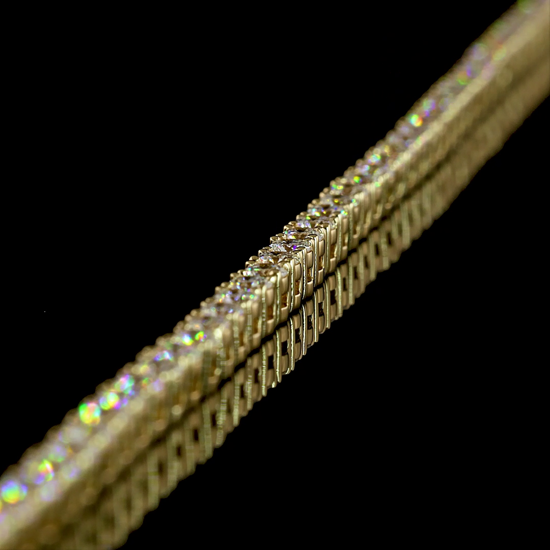 2.96 CTTW Round Lab Grown Diamond Tennis Bracelet 7" (E Color and VS1 Clarity)