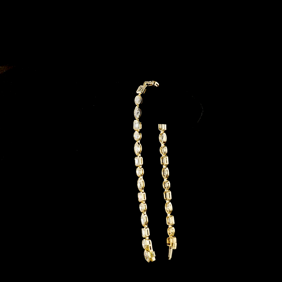 5.50 CTTW MIX Lab Grown Diamond Tennis Bracelet 7" (E Color and VS1 Clarity)