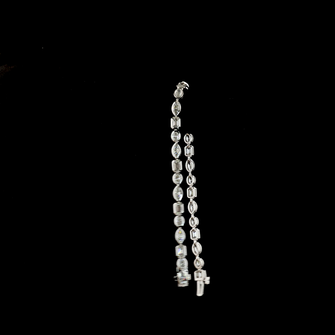 5.61 CTTW MIX Lab Grown Diamond Tennis Bracelet 7" (E Color and VS1 Clarity)